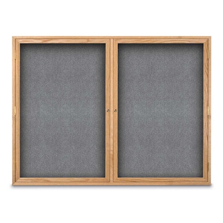 United Visual Products Sliding Door Indoor Enclosed Corkboard, 7, UV9028ACS-BLACK-RUBBER UV9028ACS-BLACK-RUBBER